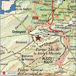 La localidad de Alfafara registra un seísmo de magnitud 2,7