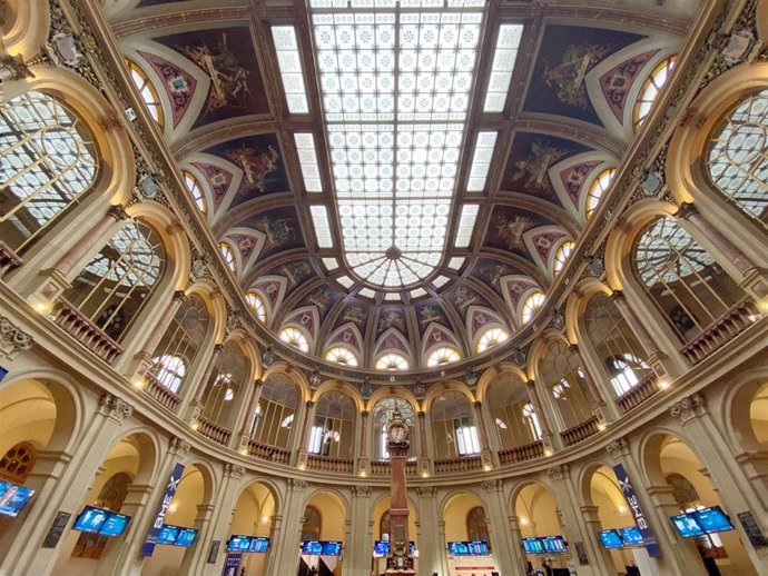 Imagen del edificio de la Bolsa de Madrid.