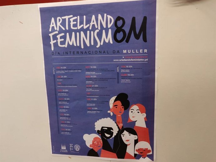 Cartel de la programación de Santiago para el mes que reivindica a la mujer trabajadora