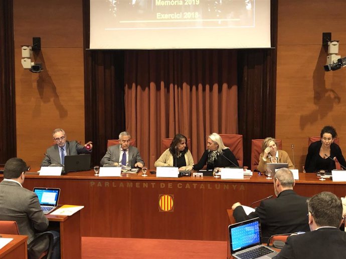 Comparecencia del fiscal superior de Catalunya, Francisco Bañeres, en la comisión de Justicia del Parlament para presentar la Memoria 2019, el 27 de febrero de 2020.