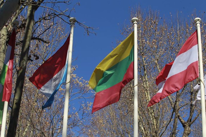 Banderas, bandera de Austria, Lituania, Luxemburgo