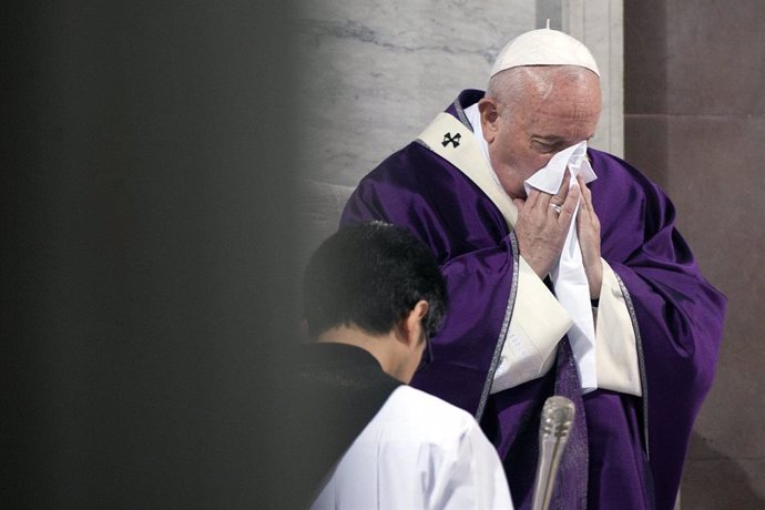 El Papa en la celebración del miércoles de ceniza de este miércoles
