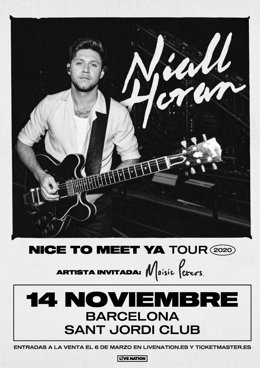 Niall Horan anuncia concierto en Barcelona el 14 de noviembre