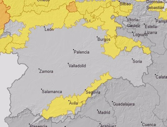 Avisos amarillos por riesgo de viento en Castilla y León.
