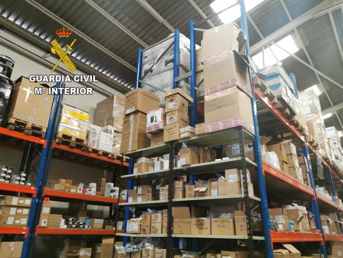 Productos presuntamente falsificados e incautados por la Guardia Civil