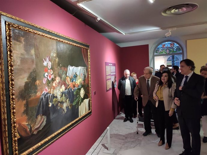 Autoridades en la inauguración de la exposición 'De Rubens a Van Dyck. La Pintura flamenca en la Colección Gerstenmaier'.