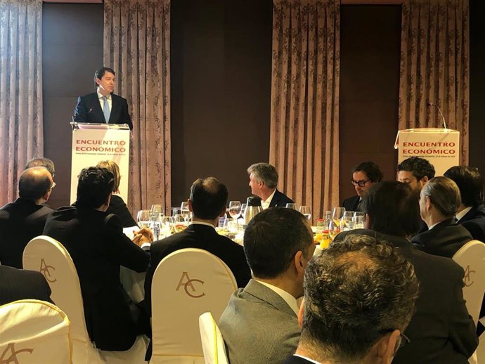 El presidente de la Junta, Alfonso Fernández Mañueco, en las jornadas de Castilla y León Económica.