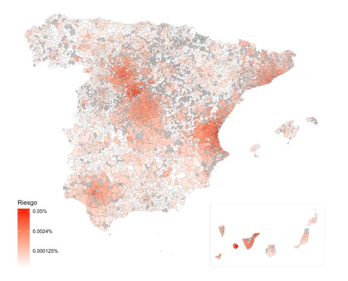 Imagen del modelo predictivo de riesgo por coronavirus