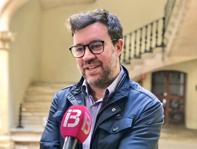 El coordinador de MÉS per Mallorca, Antoni Noguera, en declaraciones a los medios