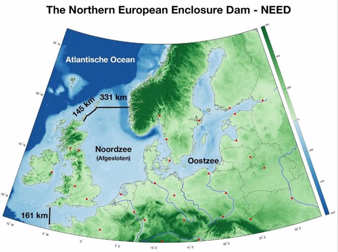 Proponen cerrar con diques el norte de Europa ante la subida del mar