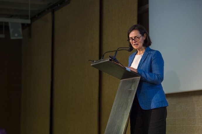 La actual decana del Colegio Oficial de Arquitectos de Madrid, Belén Hermida.