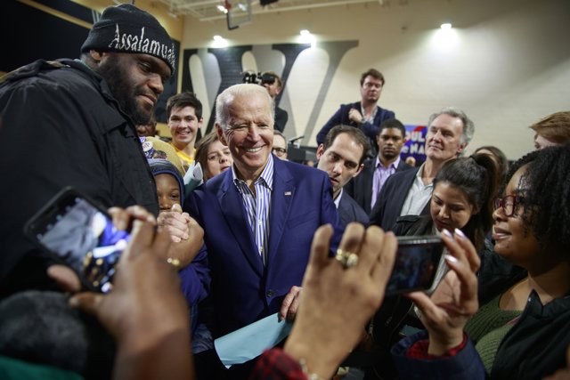 El candidato la nominación demócrata a la presidencia del Gobierno, Joe Biden, en un acto en Spartansburg