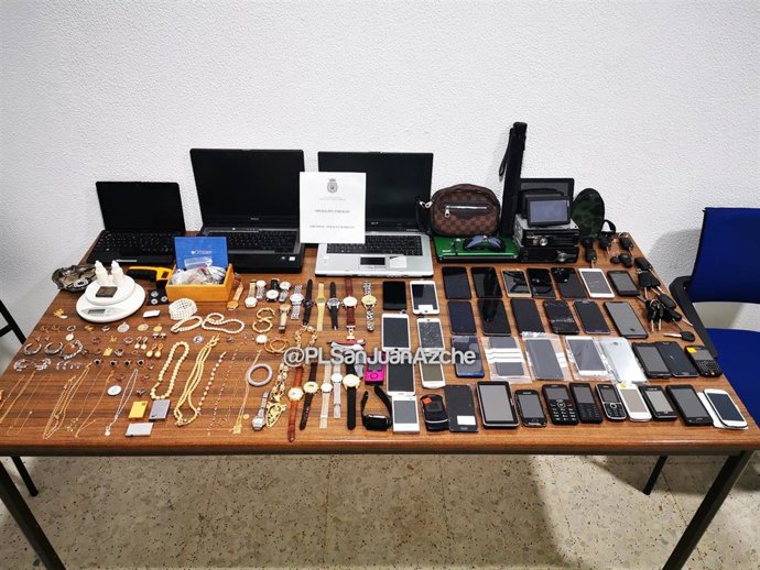 Efectos recuperados tras haber sido robados en el Aljarafe