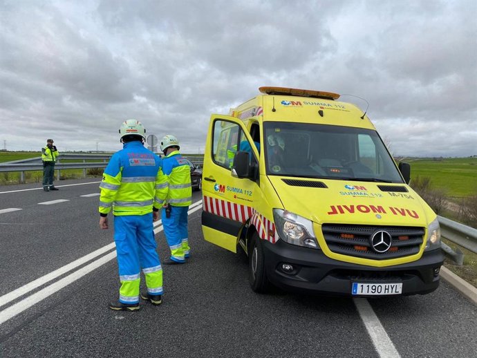 Herido grave un ciclista en Humanes al ser atropellado por un camión.