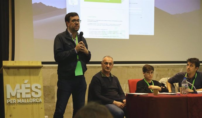 El coordinador de MÉS per Mallorca, Antoni Noguera, en la reunión del Consejo Político de la formación.