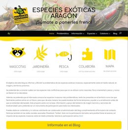 Web de Especies Exóticas Invasoras de Aragón