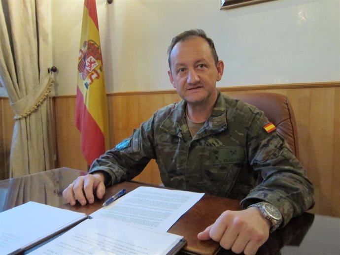 El general de Brigada Ignacio Olazábal en su despacho del Gobierno Militar de Córdoba.