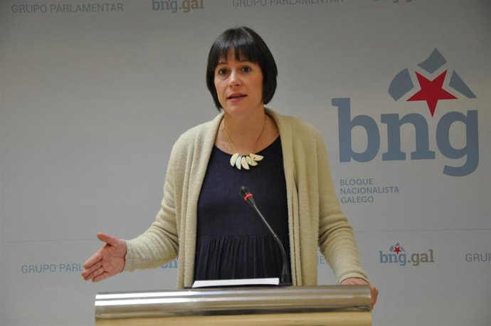 A portavoz nacional do BNG, Ana Pontón, en rolda de prensa.