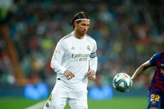 Sergio Ramos, en un partido con el Real Madrid.