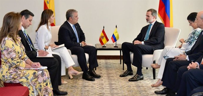 El presidente de Colombia, Iván Duque, y el Rey Felipe VI.