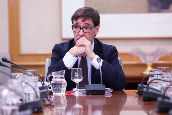 El ministro de Sanidad, Salvador Illa, durante la reunión del Comité de Seguimiento del coronavirus, en Madrid (España) a 29 de febrero de 2020.