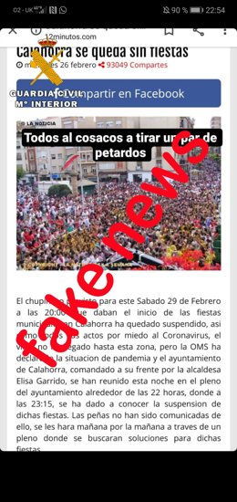 Fake New sobre la suspensión del cohete de Calahorra