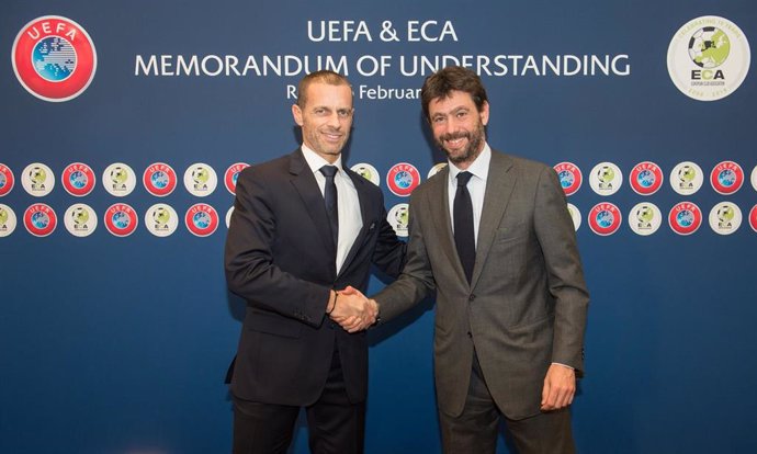UEFA President, Aleksander Ceferin, and ECA Chairman, Andrea Agnelli.
