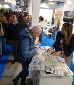 El expositor de 'Costa de Almería' en la feria de turismo de Milán