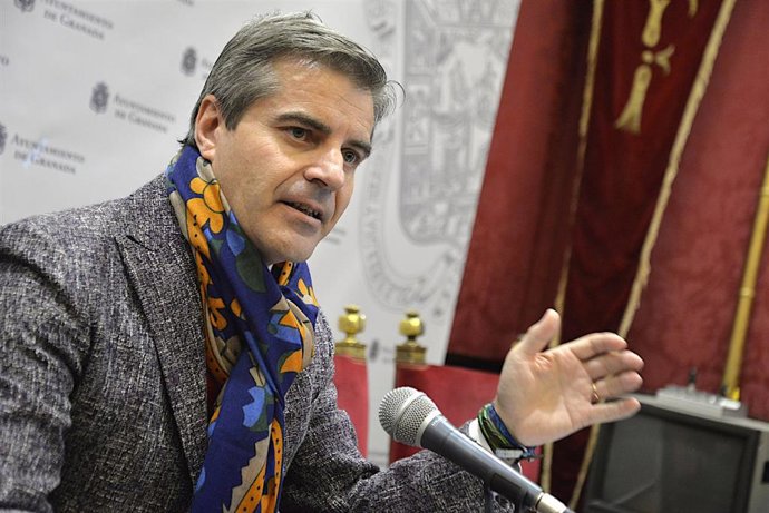 El concejal César Díaz en imagen de archivo en una rueda de prensa