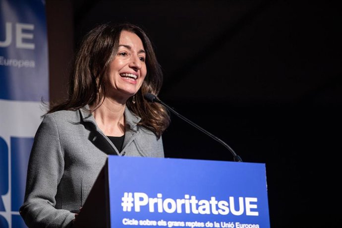 La secretaria de Medio Ambiente y Sostenibilidad de la Generalitat, Marta Subir interviene en la presentación del Pacto Verde Europeo, en la Pedrera, en Barcelona (España), a 2 de marzo de 2020.