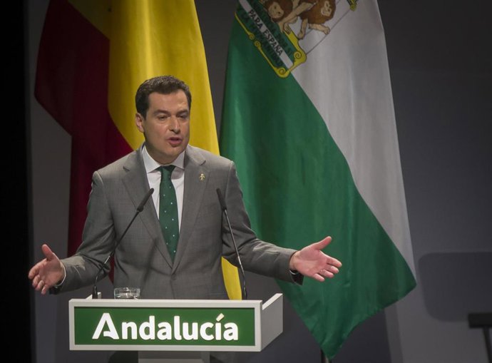 El presidente de la Junta de Andalucía, Juanma Moreno