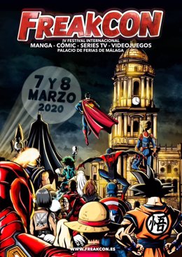 Cartel del festival Freakcon que se celebra en Málaga este mes de marzo