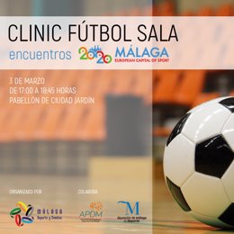 El Ayuntamiento De Málaga Informa: El Pabellón De Ciudad Jardín Acoge Mañana Un Clinic Fútbol Sala Dentro Del Ciclo Encuentros 2020