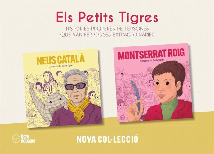 Portada dels nous títols d''Els Petits Tigres', Neus Catal i Montserrat Roig