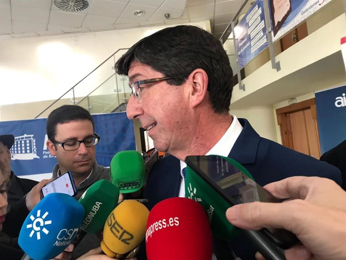 El vicepresidente de la Junta y consejero de Turismo, Regeneración, Justicia y Administración Local, Juan Marín. Imagen de archivo.