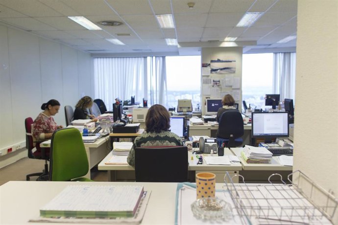 Oficina en una imagen de archivo