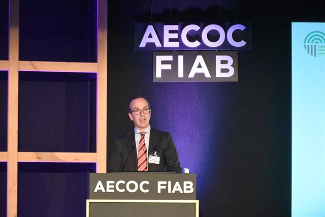 El director general de FIAB, Mauricio García de Quevedo, durante las jornadas de AECOC y Fiab.