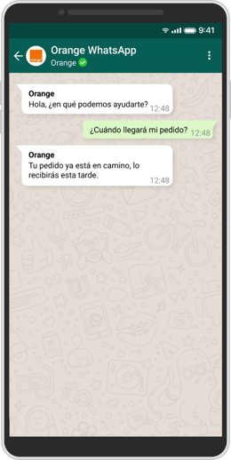 Atención al cliente de Orange a través de WhatsApp