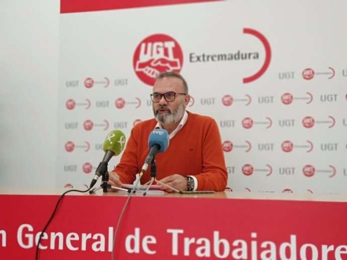 El secretario general de Empleo de UGT Extremadura, Ricardo Salaya