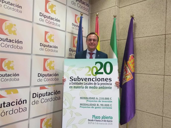 El delegado de Medio Natural de la Diputación de Córdoba, Francisco Palomares, presenta la convocatoria de subvenciones para proyectos e iniciativas medioambientales