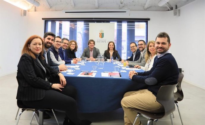 Alcaldes socialistas de localidades del sur de la Comunidad de Madrid se reúnen en la localidad de Getafe.