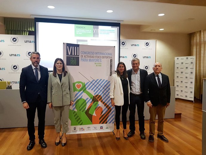 Presentación del Congreso de Actividad Física Deportiva para Mayores que se celebra en la UMA con colaboración de otras instituciones