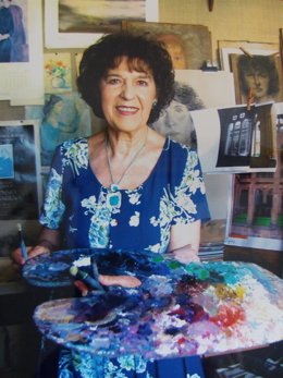 La pintora Ana María Parra en su estudio