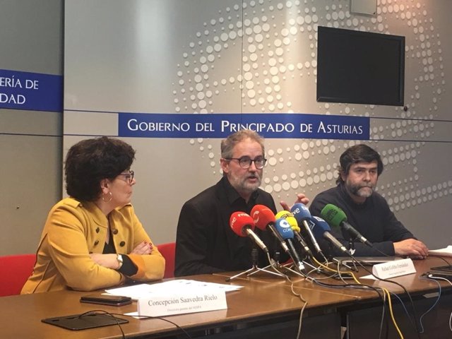 Rueda de prensa en la Consejería de Salud del Principado ante el segundo positivo por coronavirus en Asturias