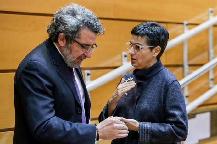 La ministra de Asuntos Exteriores, Unión Europea y Cooperación, Arancha González Laya, durante la sesión de control al Gobierno en el Senado, en Madrid (España) a 3 de marzo de 2020.