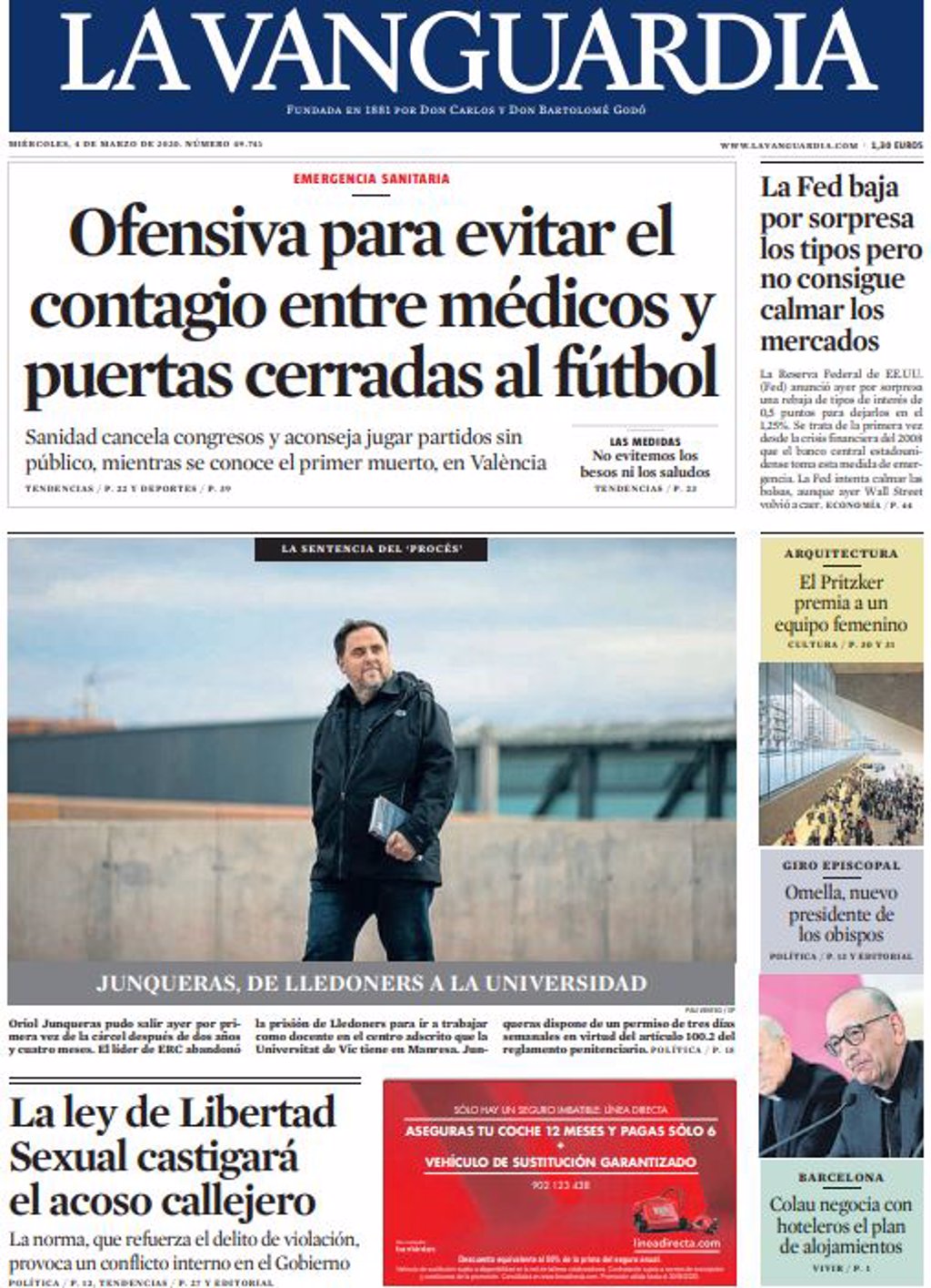 Las Portadas De Los Peri Dicos Del Mi Rcoles De Marzo De