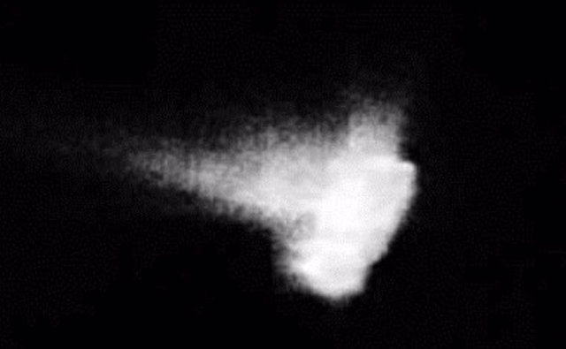 Imagen del cometa Halley tomada por la sonda soviética Vega 1