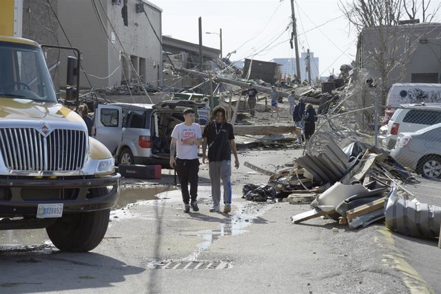 Daños por los tornados en Nashville