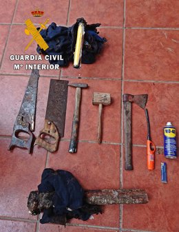 Material utilizado para los robos