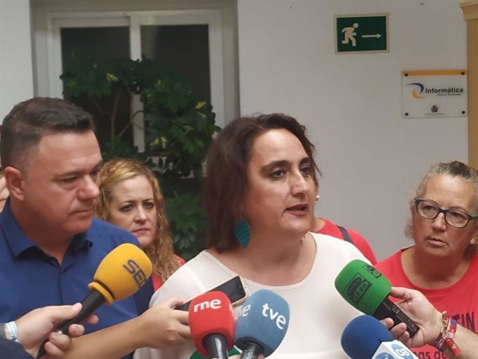La portavoz adjunta de Adelante Andalucía, Ángela Aguilera, en una imagen de archivo.